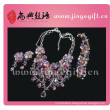 Fashion Design Charming Gorgeous Brilliant Purple Crystal Diamond Jewelry Sets